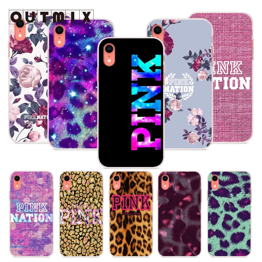 Розовые чехлы с принтом OUTMIX задняя крышка для iPhone 6plus 6s 6 5 5S SE 7 8 X XS max XR 8plus 7plus |