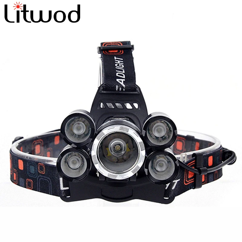 05Z30 5 светодиодные фары XM L T6 самый мощный светодиодный фонарь Передний Головной