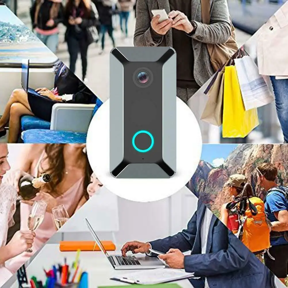 Wireless Smart WiFi DoorBell IR Video Visual Camera Intercom Home Security Door Bell For Apartments Alarm | Безопасность и защита