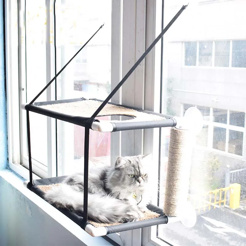 Съемные милые подвесные кровати для домашних животных, выдерживающие вес до 10 кг, солнечное место для кошек, оконный крепеж, гамак, комфортабельная кровать, оптовая продажа.