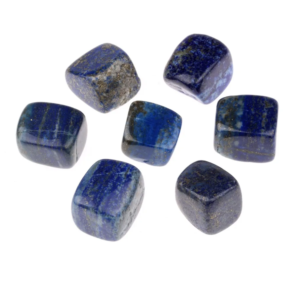 

7pcs Lapis Lazuli Tumbled Semiprecious Stones Reiki Healing Chakra Crystal with One Pouch Wholesale Dropshipping TS0016