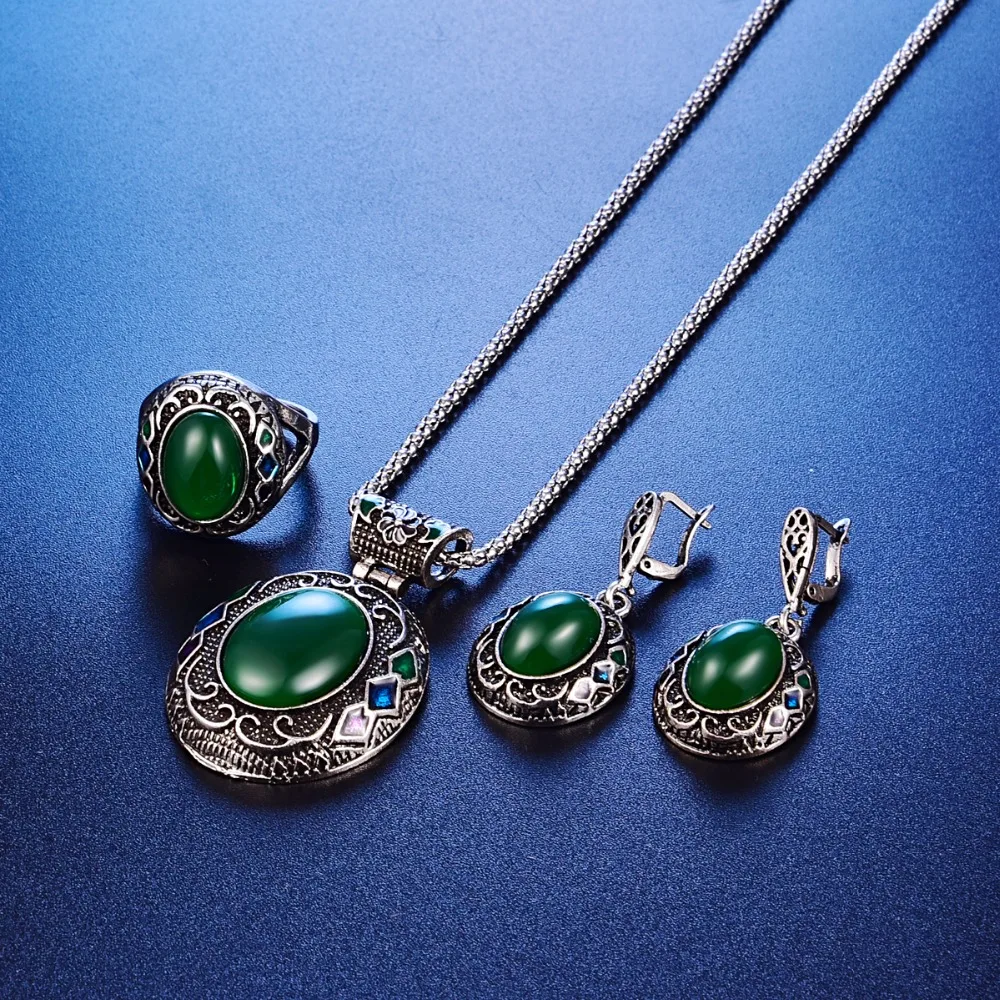 Винтаж Эмаль Ювелирные наборы для женщин чешские ювелирные изделия античное