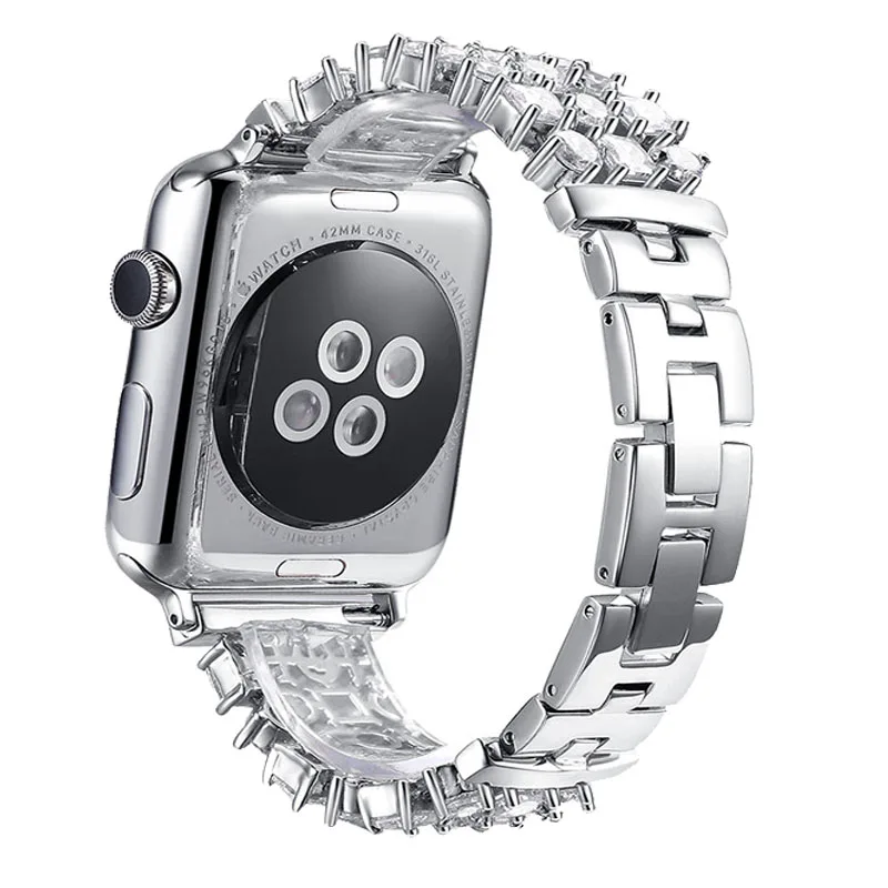 Ремешок из нержавеющей стали для Apple Watch 4 44 мм 40 браслет iWatch 38 Series 3 2 1 42 мм|Ремешки