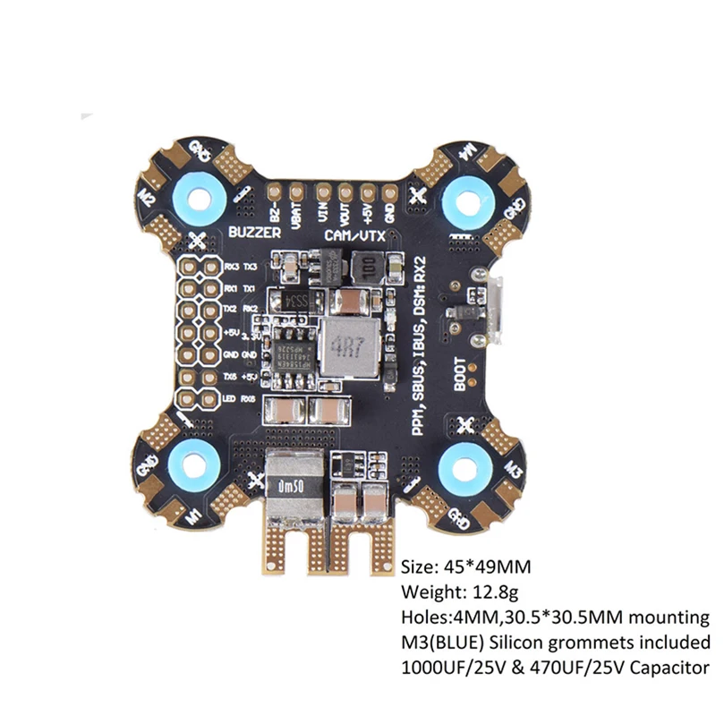 Контроллер полета Betaflight F722 F7 встроенный барометр OSD BMP280 BEC 5 в 2 6S с конденсатором 25