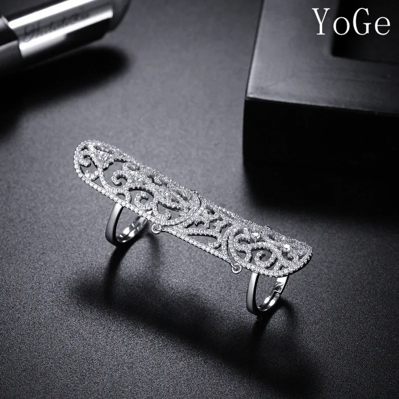 Ювелирные изделия YoGe R0896 роскошное женское кольцо с отверстиями на весь палец для