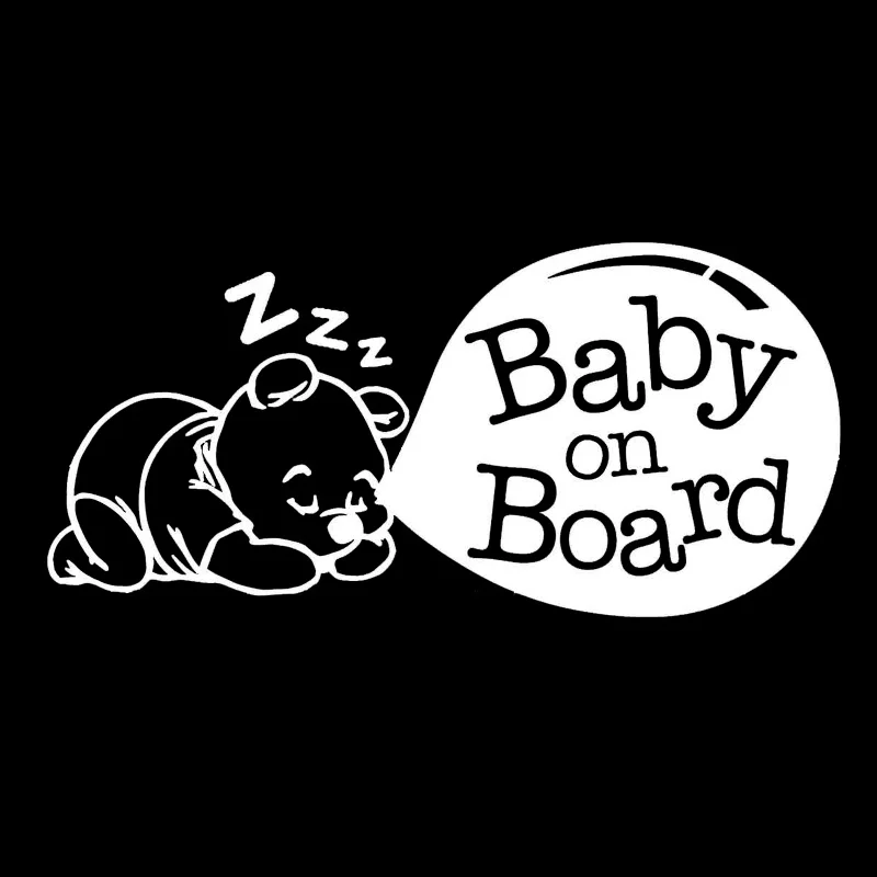 17.8*8.4cm &quotBaby On Board&quot Cute Cartoon Car Sticker Tail Warning Logo Decals Interesting Fashion | Автомобили и мотоциклы