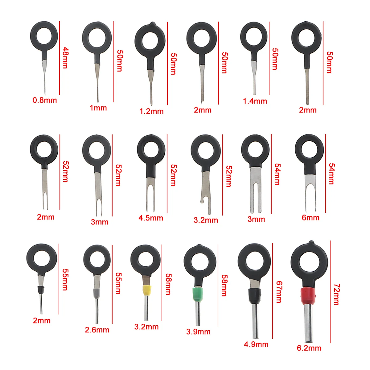 18 шт. универсальная нержавеющая сталь + ПВХ автомобильный жгут проводов обжимной