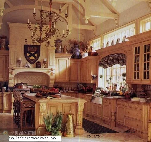 Кухонные шкафы в стиле рустик из цельного дерева (LH SW023)|kitchen cabinet|rustic kitchen cabinetssolid