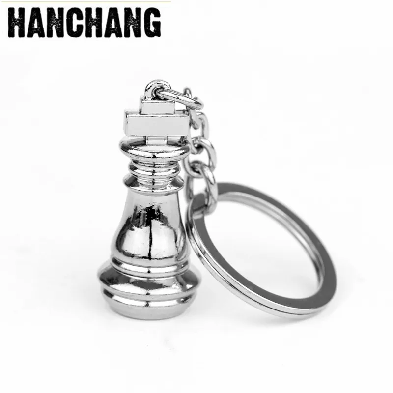silver Модный спортивный брелок без игры без жизни, шахматный кулон, брелок для ключей, сумка, кошелек, подвесные пряжки для ключей, аксессуары, Chaveiros, подарок - Цвет: silver