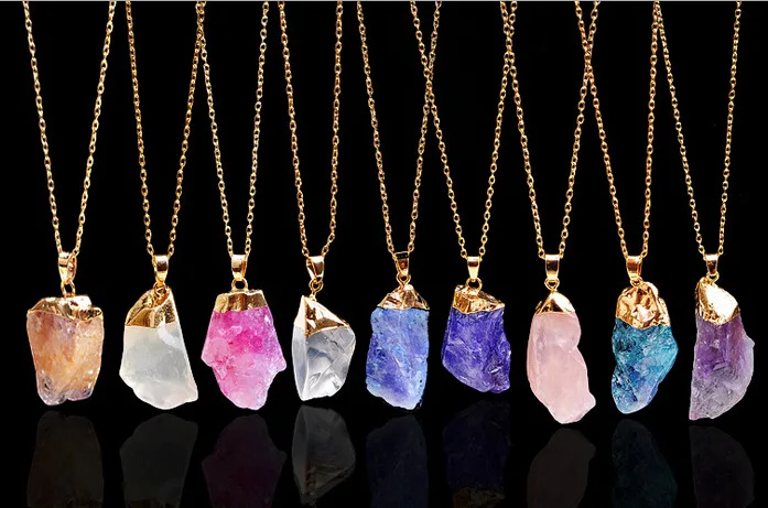 Цепочка с натуральным драгоценным камнем 9 цветов|stone necklace|pendant necklacenecklace blue |