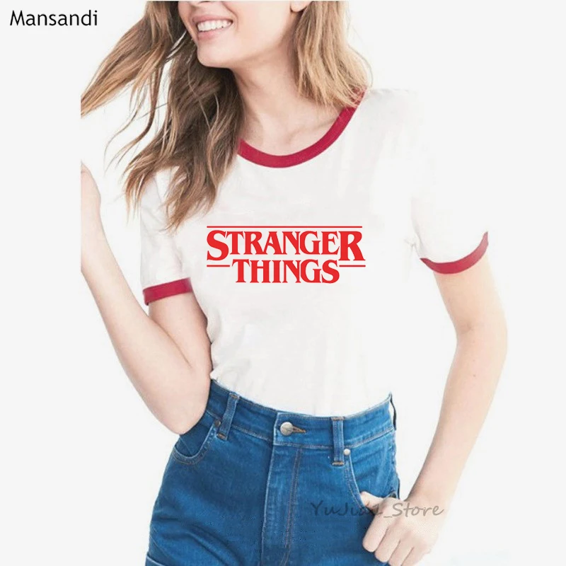 Summer stranger things 3 t shirt graphic tees women funny shirt femme Upside Down Eleven Tshirt summer top female t-shirt