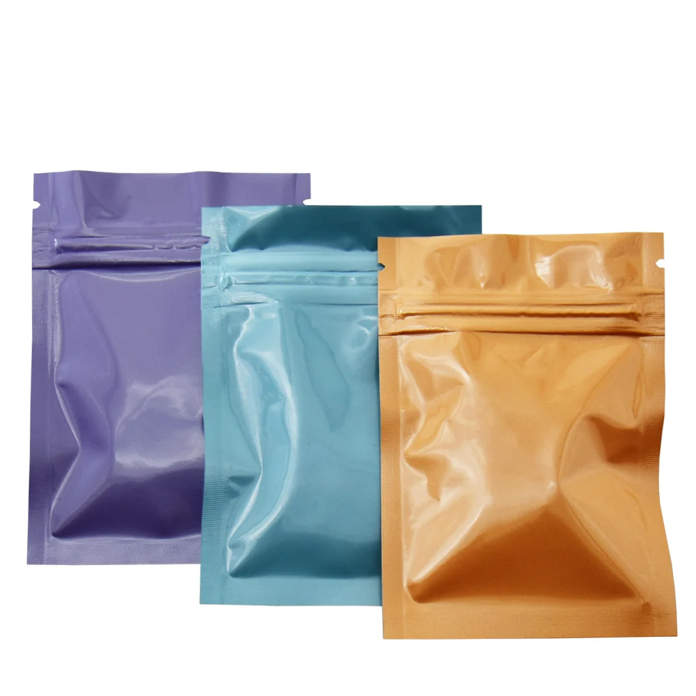 Bolsas de aluminio con cremallera para almacenamiento de alimentos, paquetes de 8x12cm, brillante/mate, 5000 unidades-4