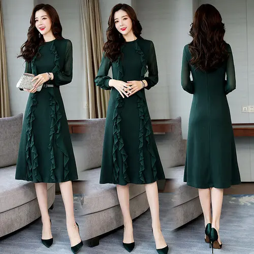 Весеннее платье для женщин аппликации женские платья vestido de festa элегантное