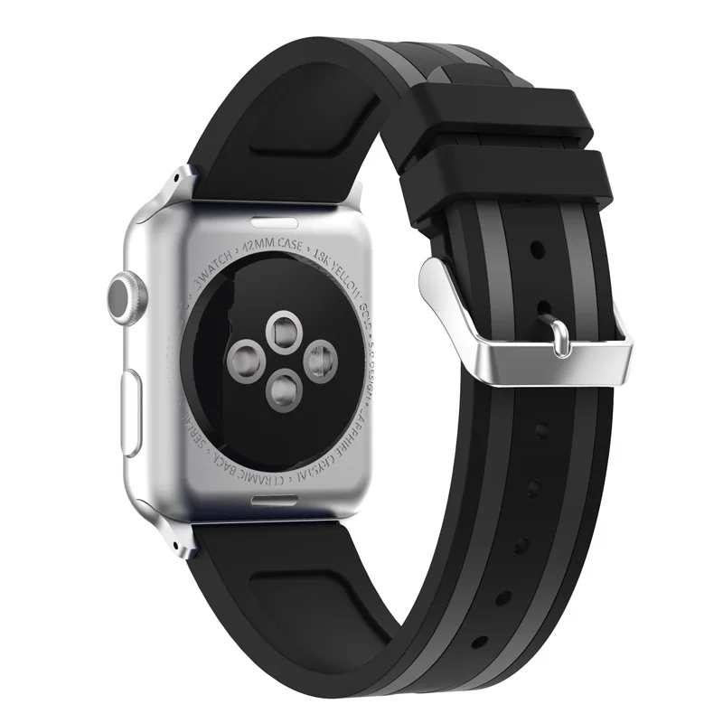 Для Apple Watch ремешок 40 мм 44 мм 38 мм 42 мм силиконовый сменный спортивный ремешок для часов резиновый браслет ремешок для iWatch 4/1/2/3