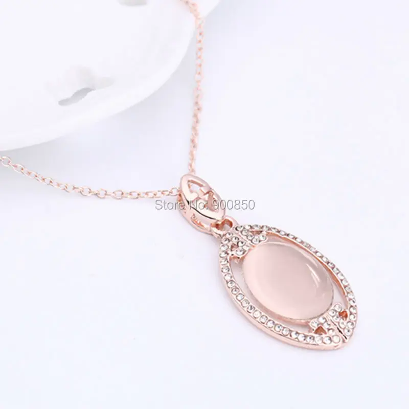 4 Colors Good Quality Wedding Jewelry Sets Gold Color Crystal Pendant Necklace Drop/Dangle Earrings For Women | Украшения и