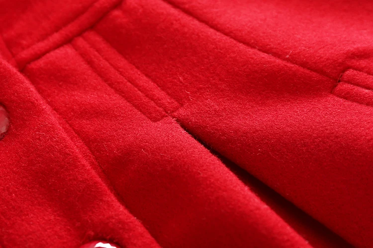 Новинка весны и осени Китайская Красная твидовая накидка для маленьких девочек