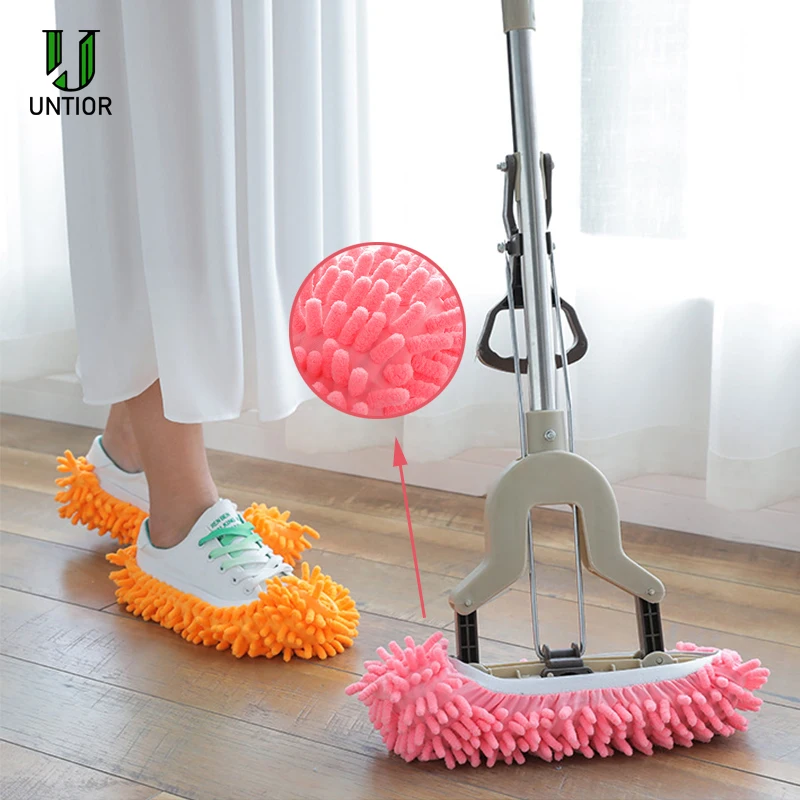 UNTIOR Dust Mop тапочки; обувь для мытья полов; легко чистить; для ванной; для офиса; для кухни; многофункциональные швабры; тапочки; обувь; 5 цветов