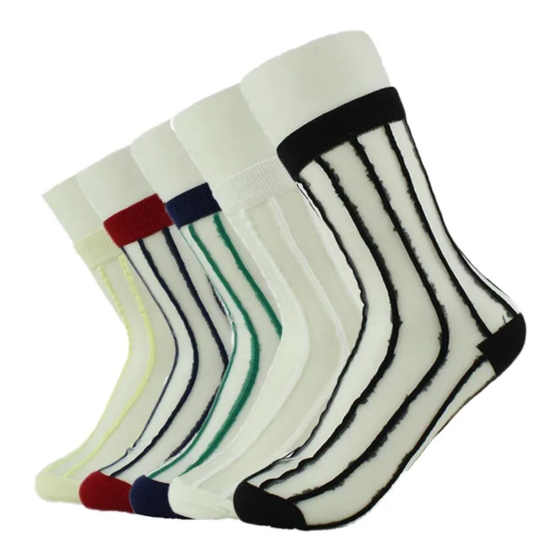 [COSPLACOOL]5 пар сексуальных стильных ультратонких прозрачных женских носков из