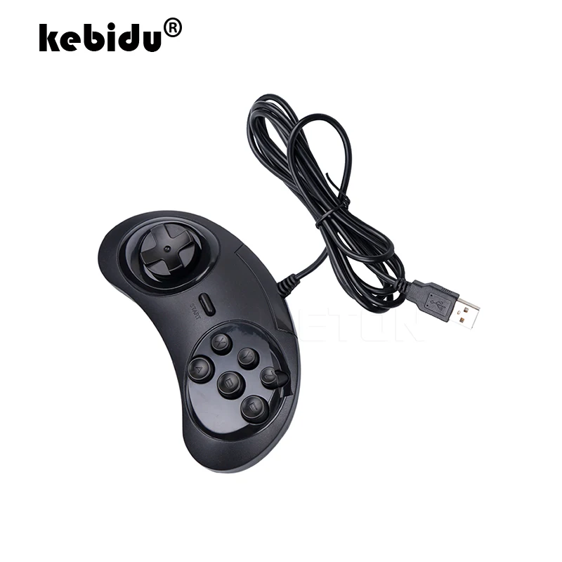 Kebidu USB игровой контроллер Joypad 6 кнопок для SEGA Genesis/MD2 Y1301/ПК Классический проводной