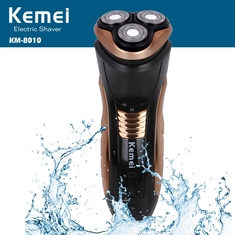 Kemei 3D бритвенный станок для ухода за лицом перезаряжаемая бритва триммер
