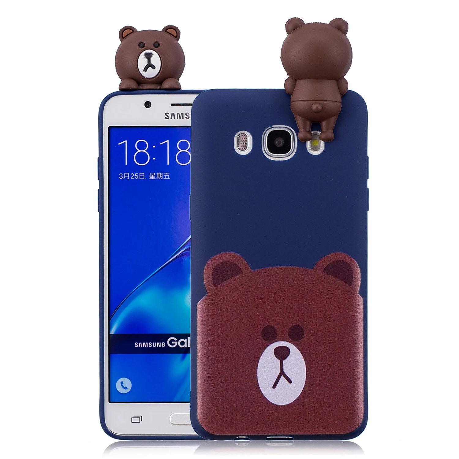 Милые белые мягкие силиконовые чехлы для телефона с рисунком Samsung Galaxy J7
