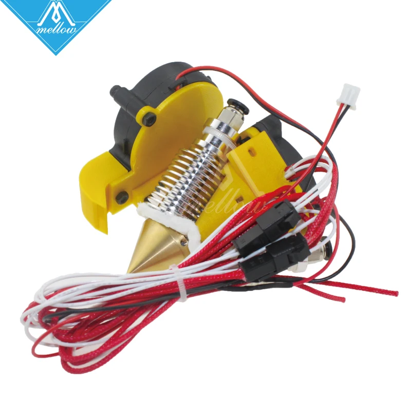 Mellow 3d принтер Часть Алмазный Hotend латунь многоцветная насадка Горячий Конец 3 в 1 из 0,4 мм/1,75 мм нити для I3 вентилятор экструдера комплект
