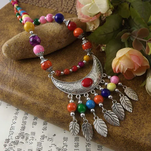 Прямые поставки с фабрики ожерелье и кулоны из горного хрусталя тибетским листом