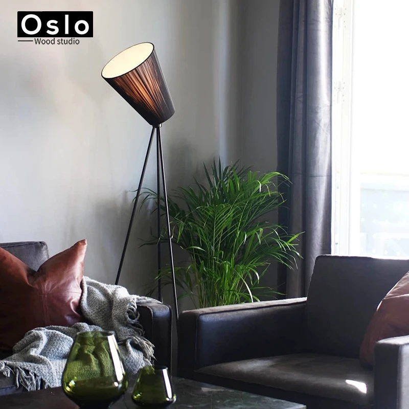 Датский дизайн oslo Norway деревянный напольный светильник Лофт промышленный стоячий