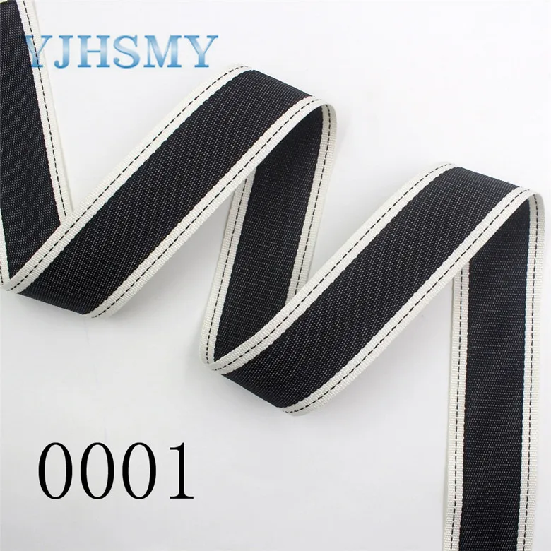 I-19712-1597 YJHSMY I-19712-1597, 10 ярдов/партия, 10/25/38 мм двухсторонняя двухцветная полосатая лента поделка бант повязка на голову подарочная упаковка МАТЕРИАЛЫ - Цвет: I-19712-1597