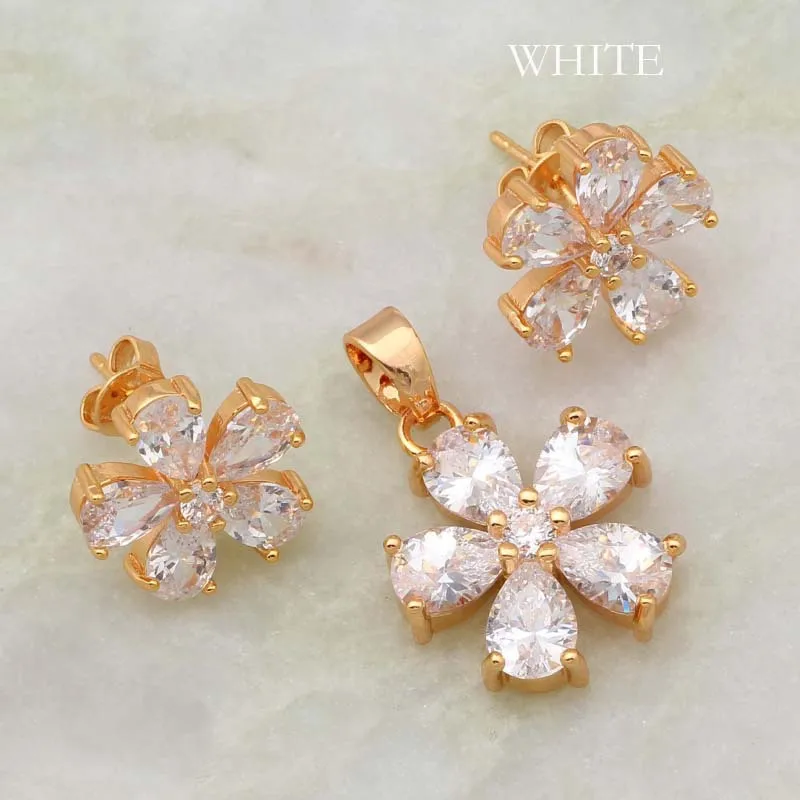 Оптовая и розничная продажа Мода cz набор украшений для женщин Мульти Cubic Zirconia