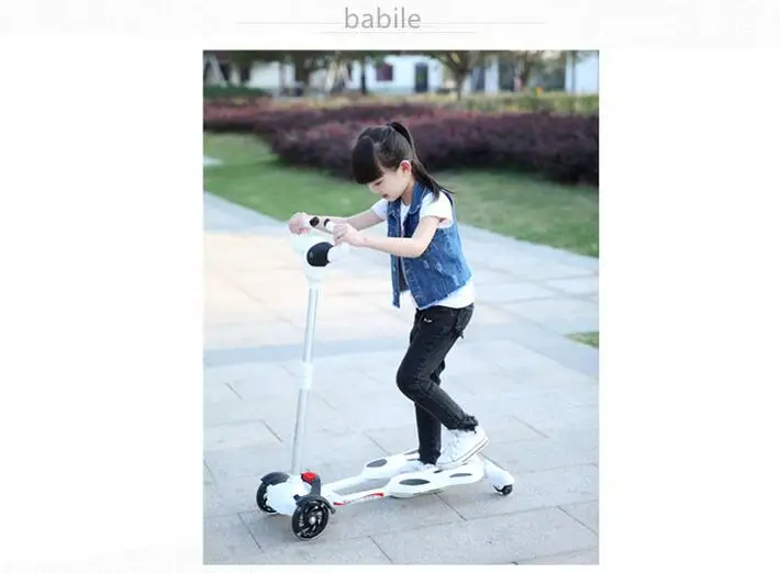 

Children Bicicleta Scooter Toys 4 Wheels Outdoor Kid Bike Car Slide Ride On Toy Adjustable Height 2021
