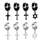 Серьги-гвоздики женские, круглые, из нержавеющей стали, 1 шт.