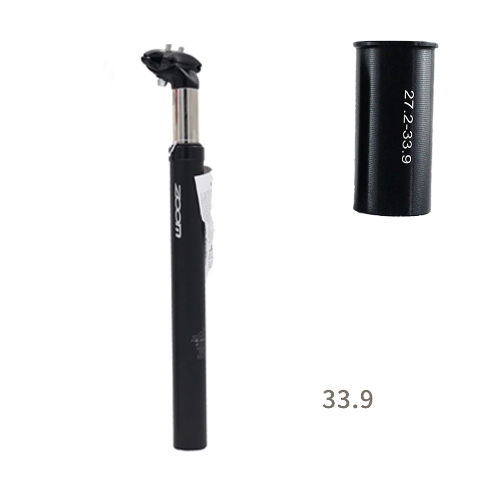 339 with adapter Зум Горный Дорожный велосипед амортизатор демпфирования подвеска 27,2/28,6/30,4/30,9/31,6X350 мм Подседельный штырь MTB неудачу Подседельный штырь для горного велосипеда - Цвет: 339 with adapter