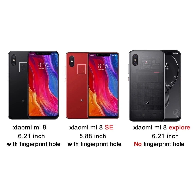 xiaomi mi 8 case explore version cover Mofi original fitted mi8 back sds buiness style for se |