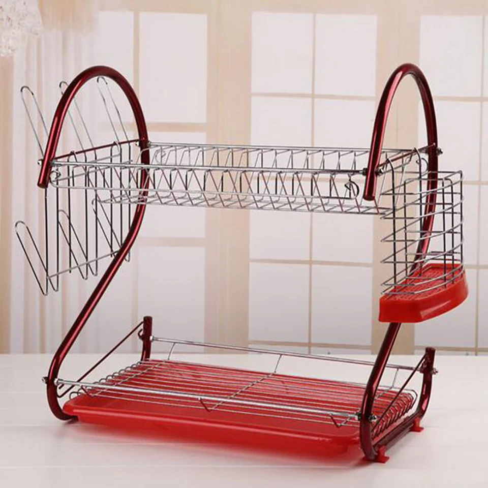 S образный сушилка комплект 2 Уровня Chrome для пиал стеллаж хранения