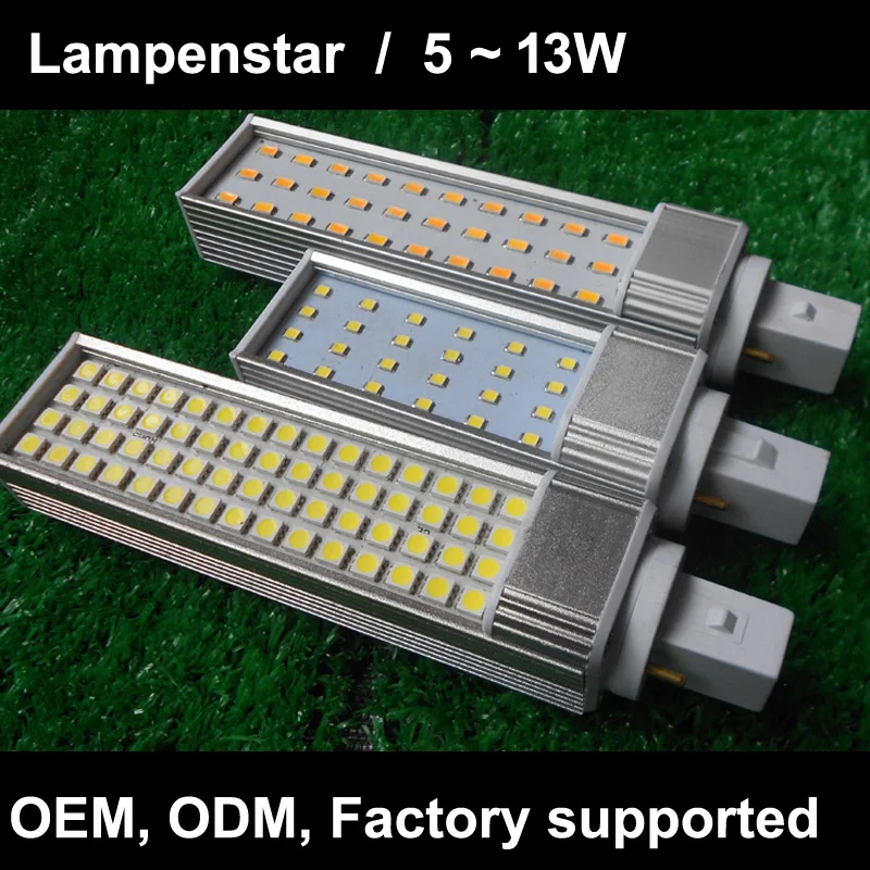 Светодиодная лампа g24 G24d3 G24d-2 G24d-1 o Calido Lampara Bombilla PL SMD5730 2835 5050 led светильник real power ac110V/ac220V 85-265V