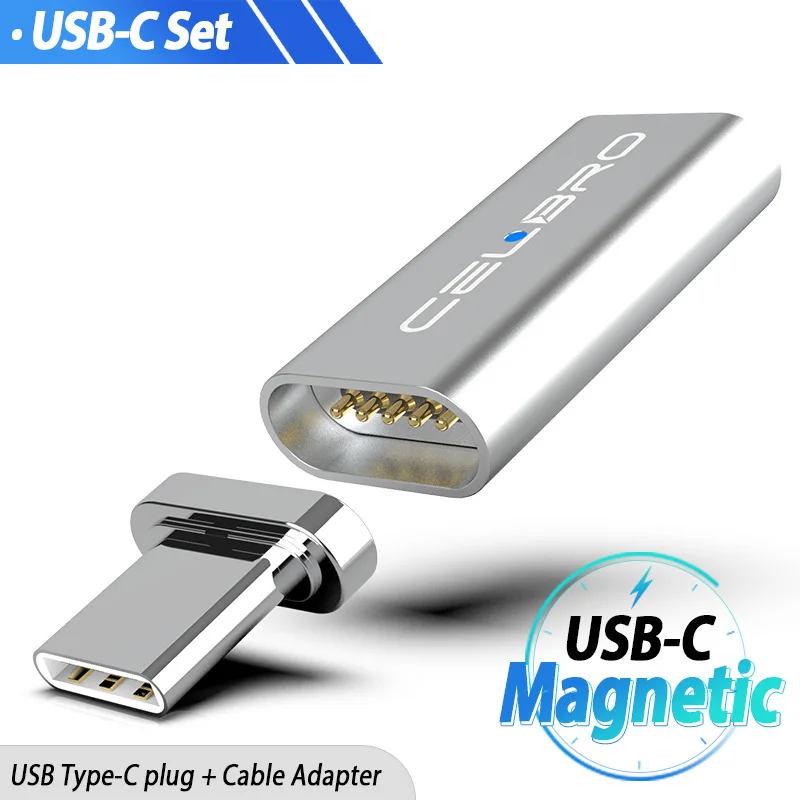 USB-C Set Магнитный адаптер Магнит Micro Usb кабель для зарядки кабель конвертер Usb C адаптер для Macbook Pro samsung S8 LeEco Le Pro3 Nokia - Цвет: USB-C Set