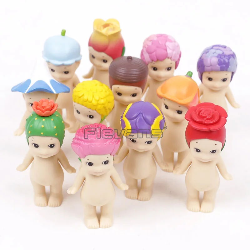 Sonny Angel Flower Серия мини-фигурки из ПВХ игрушки куклы полный набор из 12 шт подарок на Рождество День рождения