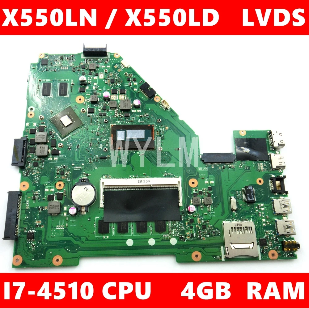 X550LN I7 4510CPU GT840M/2GB системная плата REV2.0 для ASUS X550L X550LNV R510LD R510LN Материнская ноутбука