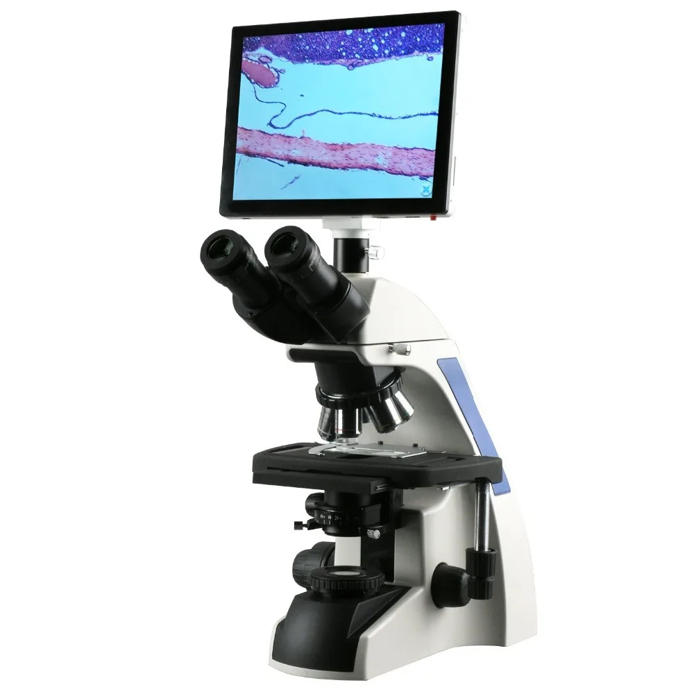 

40X-1000X Plan Infinity Laboratory Trinocular Compound Microscope with LCD Touch Pad Screen