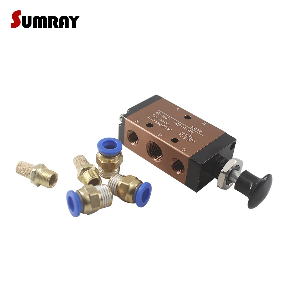 Ручной пневматический клапан SUMRAY 4R210 08/4R310 10 ручной с ручным управлением 5 ходовой