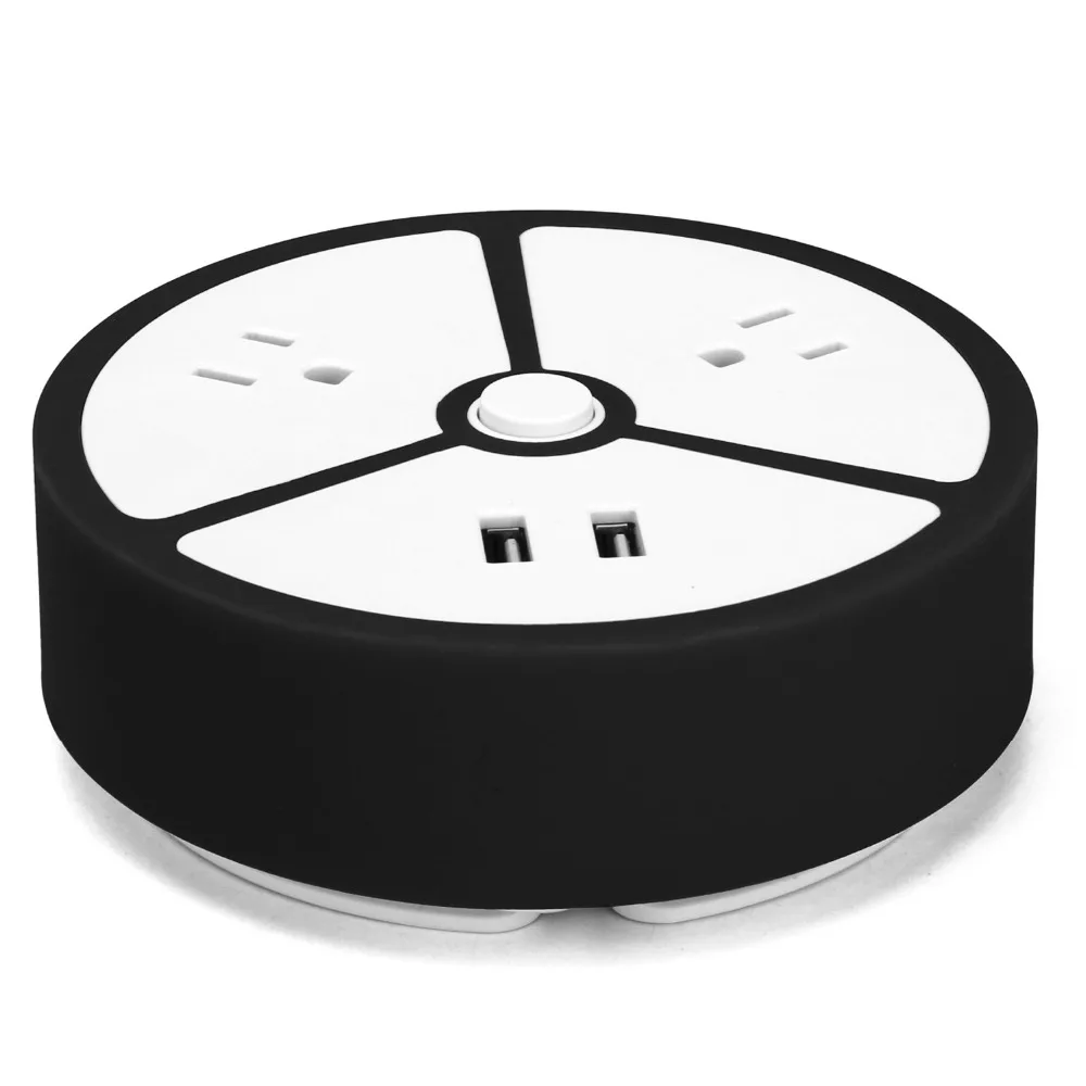 Полоса питания для путешествий 2 выхода USB портативная настольная зарядная