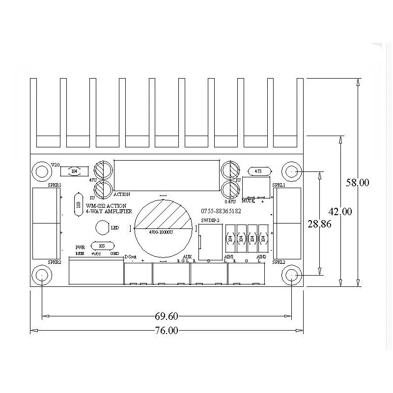 Aiyima TDA7850 аудио усилитель доска лихорадка MOSFET Hi Fi 4 канала Автомобильный плата 4X50