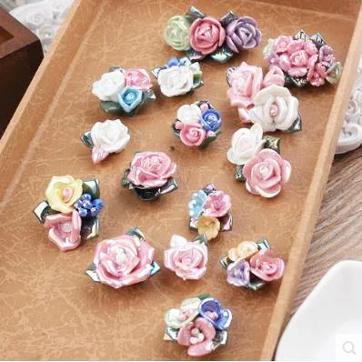 (10 шт./лот) цветная керамическая труба с рисунком симпатичного друга|magnet flower|flower