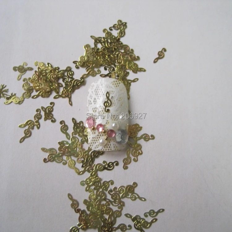 MS42 100 шт. Золотая Милая музыкальная вывеска декоративная металлическая наклейка