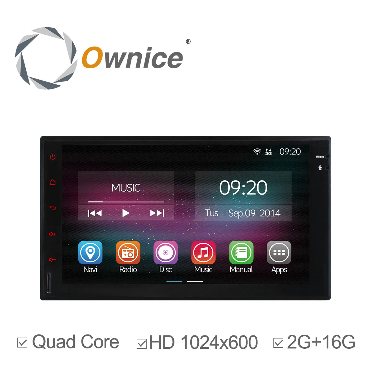 Ownice 1024*600 2G RAM Android Full Touch Panel 2 Din Universal GPS Navigation Car Radio Player Quad Core Headunit dvd | Автомобили и