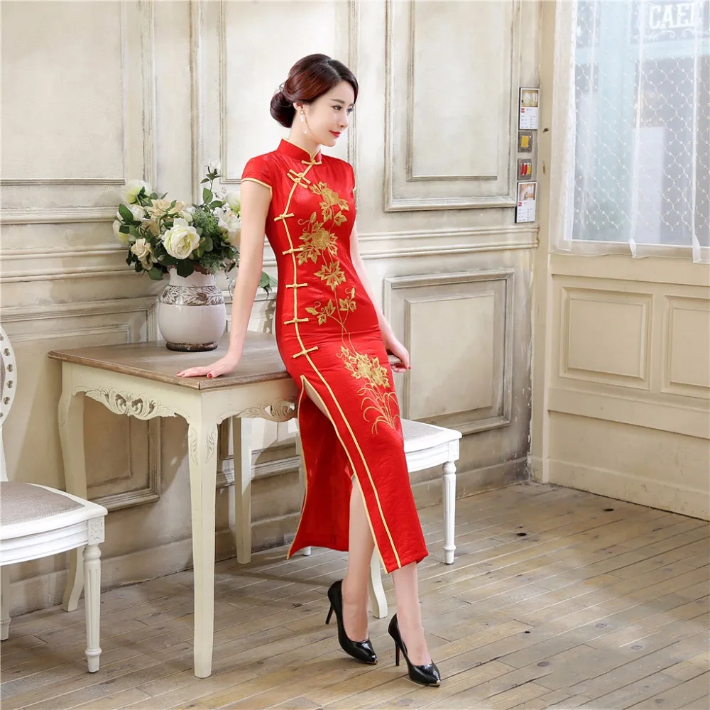 Шанхай история китайское традиционное длинное платье вечернее Ципао S 2XL