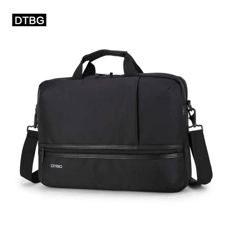 DTBG Классическая деловая сумка для ноутбука, однотонная черная офисная сумка-мессенджер, портфель для мужчин и женщин, Компьютерная сумка для 15,6 дюймов, сумка для ноутбука