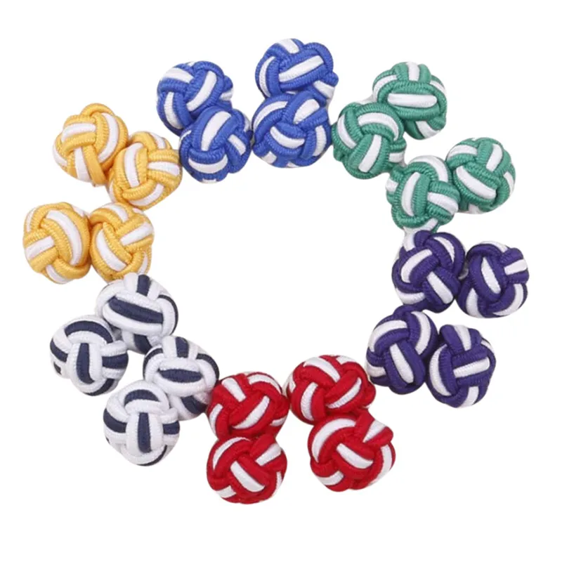 1 пара запонки для мужчин высокое качество шелковые свадьбы модные мужские