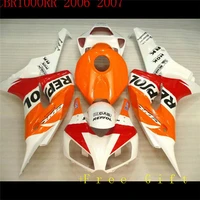 l36 for cbr1000rr 06 07 1000rr 2006 2007 abs plastic abs motorcycle full fairing kit orange red white